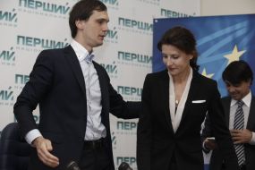 Valid Arfush, Yegor Benkendorf and Marina Poroshenko