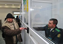 Man passes passport control