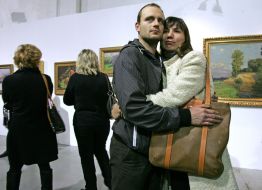 Visitors of exhibition