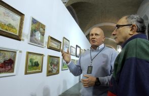 Visitors of exhibition