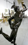 Sculpture of god of trade Mercury