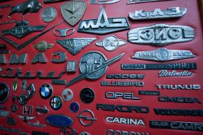 Emblems and logos presented of cars