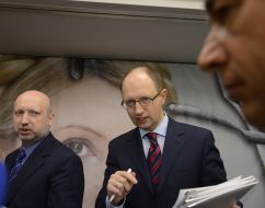 Aleksandr Turchinov and  Arseniy Yatsenyuk