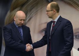 Aleksandr Turchinov and  Arseniy Yatsenyuk