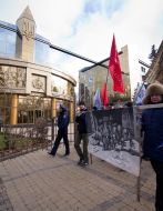 Participants of anti-fascist march