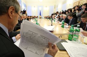 The plan of placing of people's deputies in the session hall of Ukainian parliament