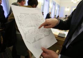 The plan of placing of people's deputies in the session hall of Ukainian parliament