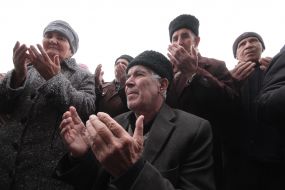Участники митинга