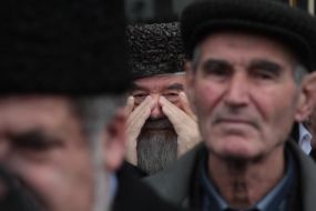 Участники митинга
