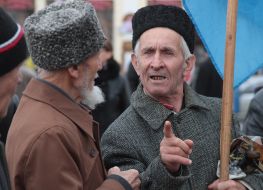 Участники митинга