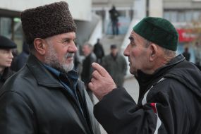 Участники митинга