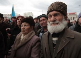 Участники митинга