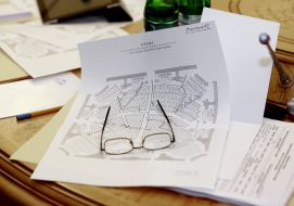 The plan of placing of people's deputies in the session hall of Ukainian parliament