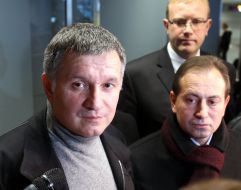 Nikolay Tomenko, Andrey Shevchenko and Arsen Avakov 