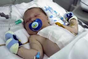 A child in the intensive care unit