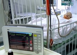 A child in the intensive care unit