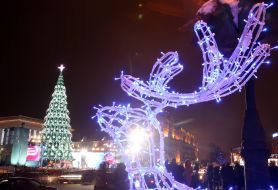 Lighting the main Christmas tree of Ukraine