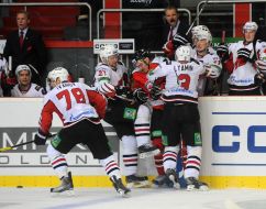 Playing moment in the match