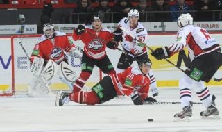 Playing moment in the match