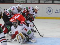 Playing moment in the match