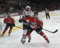 Playing moment in the match