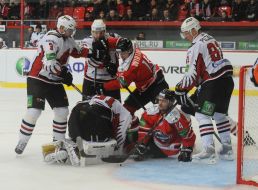 Playing moment in the match