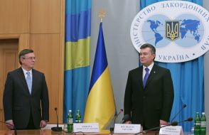 Viktor Yanukovich and Leonid Kozhara