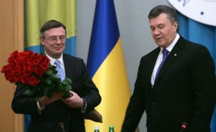 Viktor Yanukovich and Leonid Kozhara