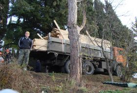 Car of building materials