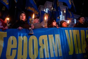 Participants of torch march