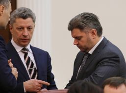 Yury Kolobov, Yuriy Boyko and Eduard Stavitsky