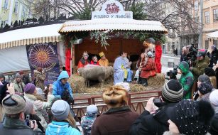 Живая рождественская шопка