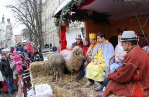 Живая рождественская шопка