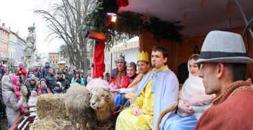 Живая рождественская шопка