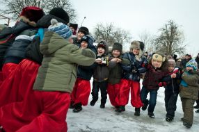 Participants of Christmas celebration