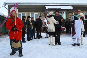 Участники празднования Рождества
