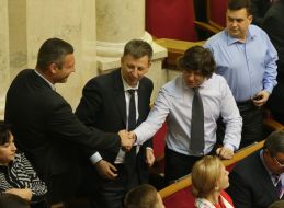 Vitaliy Klichko, Elbrus Tedeev and Vladimir Makeenko