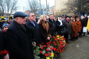Participants of laying-on of flowers