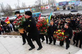 Participants of laying-on of flowers