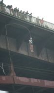 Man jumps from a bridge