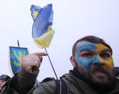 Участник празднования Дня Соборности Украины