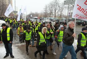 Participants of protest action