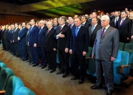 Participants of solemn measures on occasion of Day of Collegiality of Ukraine