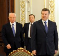 Nikolay Azarov and Viktor Yanukovich