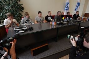 The press conference participants