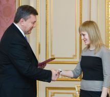 Viktor Yanukovich and Anna Ushenina