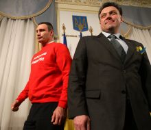Vitaliy Klitschko and Oleg Tyagnibok