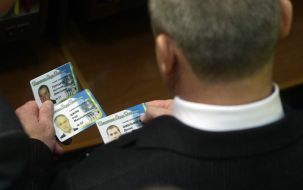 The deputy examines identity