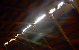 The crack in the roof