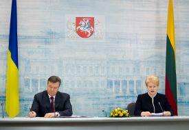 Viktor Yanukovych and Dalia Grybauskaite